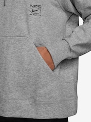 Nike Smoke Grey Oversized Dri-FIT Fleece Training Hoodie - Image 3 of 3