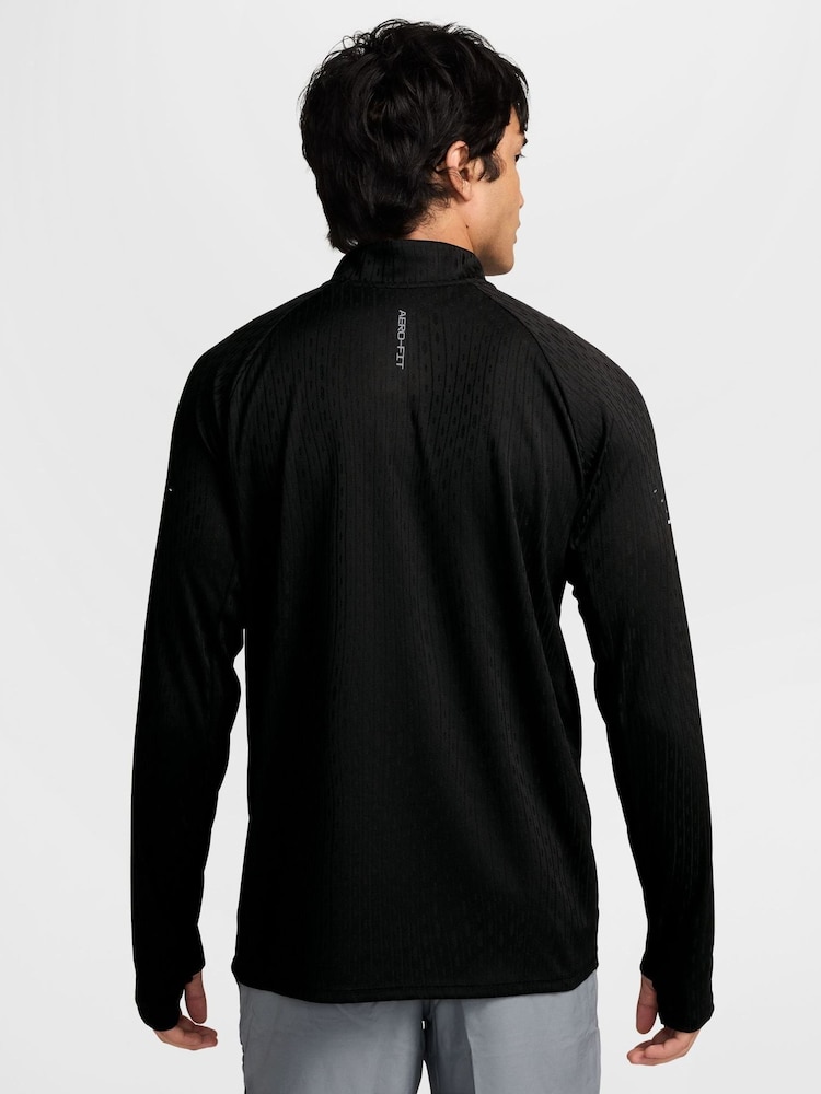 Nike Black Stride Aero-FIT Half Zip Running Top - Image 2 of 4