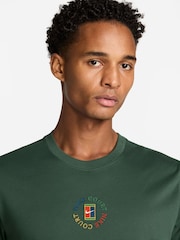 Nike Green NikeCourt Dri-FIT Tennis T-Shirt - Image 3 of 3