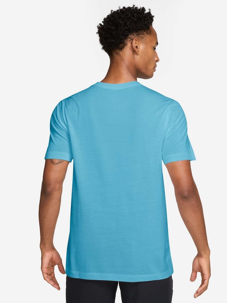 Nike Blue NikeCourt Dri-FIT Tennis T-Shirt - Image 2 of 3