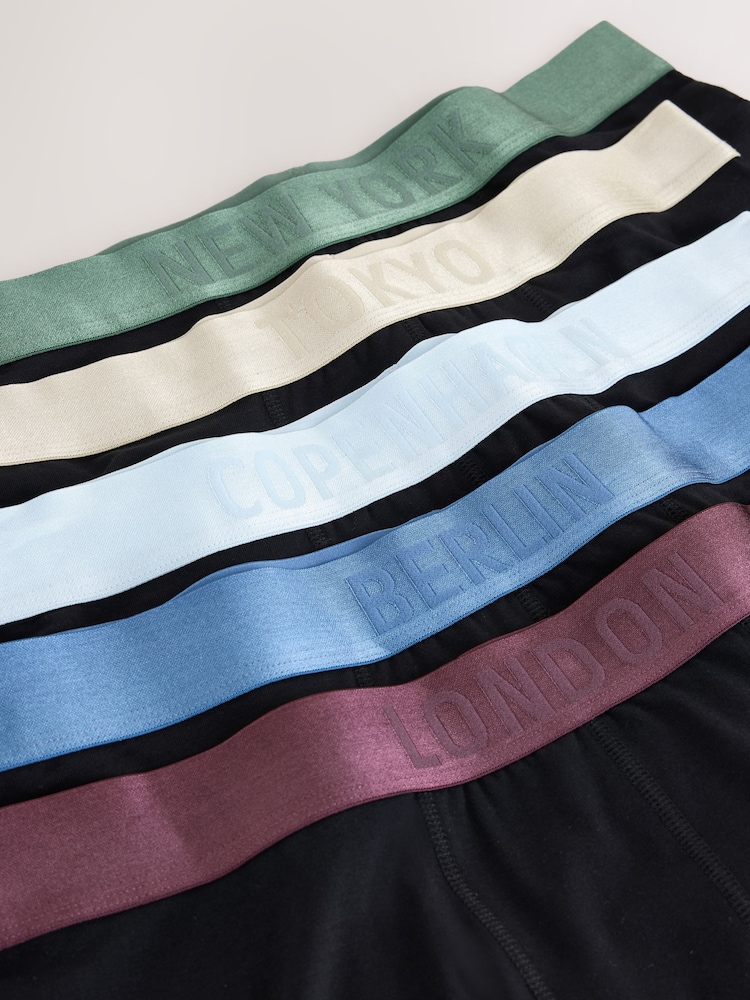 Black City Name Waistbands Hipster Boxers 5 Pack - Image 9 of 9 Black City Name Waistbands Hipster Boxers 5 Pack - Image 9 of 9