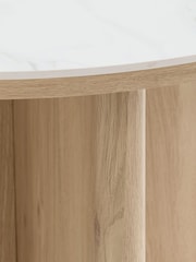 Light Natural Hayford Oak Effect Ceramic Top Coffee Table - Image 7 of 7