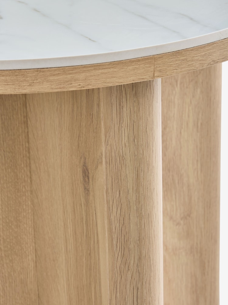 Light Natural Hayford Oak Effect Ceramic Top Side Table - Image 6 of 6 Light Natural Hayford Oak Effect Ceramic Top Side Table - Image 6 of 6