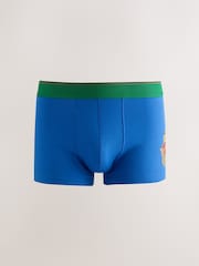 Blue Preppy Flag Print 5 Pack Hipster Cotton Rich Boxers - Image 3 of 9