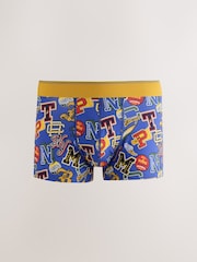 Blue Preppy Flag Print 5 Pack Hipster Cotton Rich Boxers - Image 4 of 9