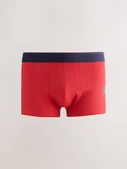 Blue Preppy Flag Print 5 Pack Hipster Cotton Rich Boxers - Image 5 of 9
