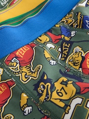 Blue Preppy Flag Print 5 Pack Hipster Cotton Rich Boxers - Image 9 of 9