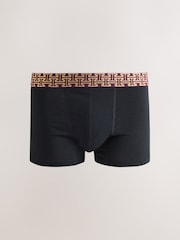 Black Metallic Waistband Hipster Boxers 5 Pack - Image 2 of 9