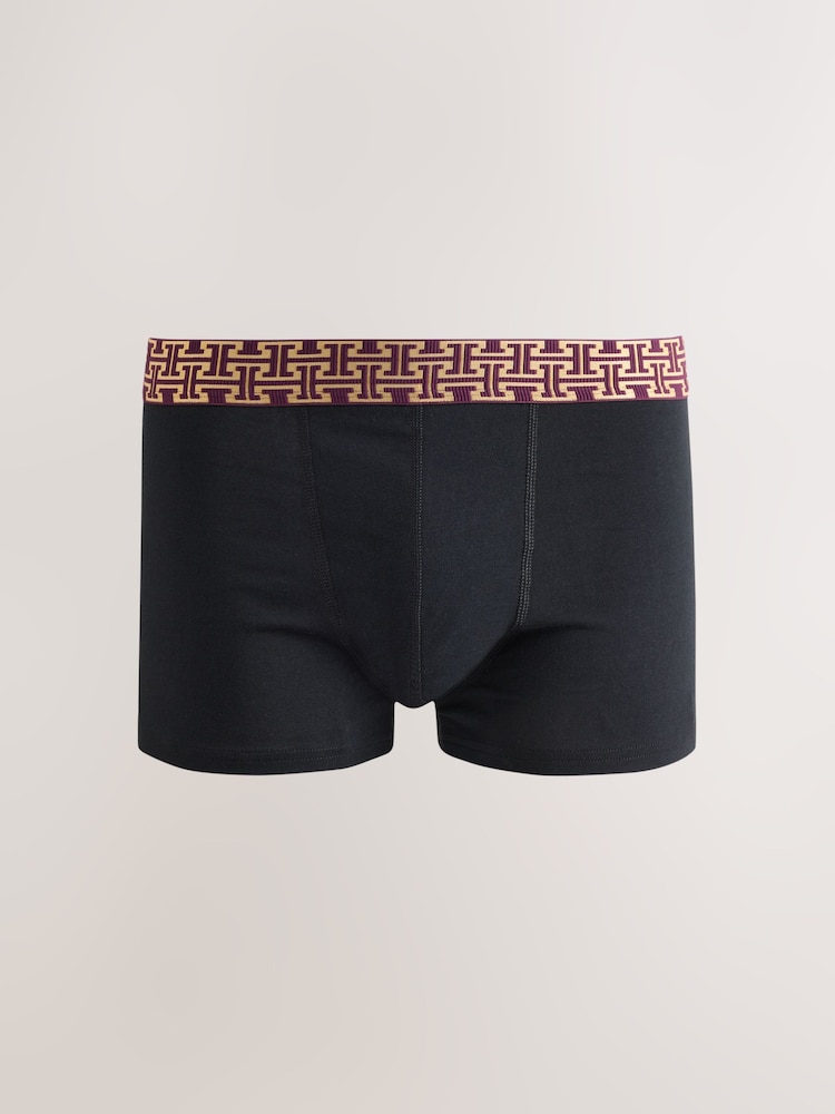 Black Metallic Waistband Hipster Boxers 5 Pack - Image 2 of 9 Black Metallic Waistband Hipster Boxers 5 Pack - Image 2 of 9