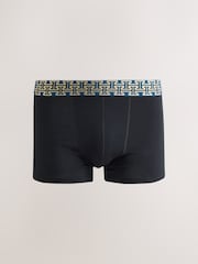 Black Metallic Waistband Hipster Boxers 5 Pack - Image 6 of 9