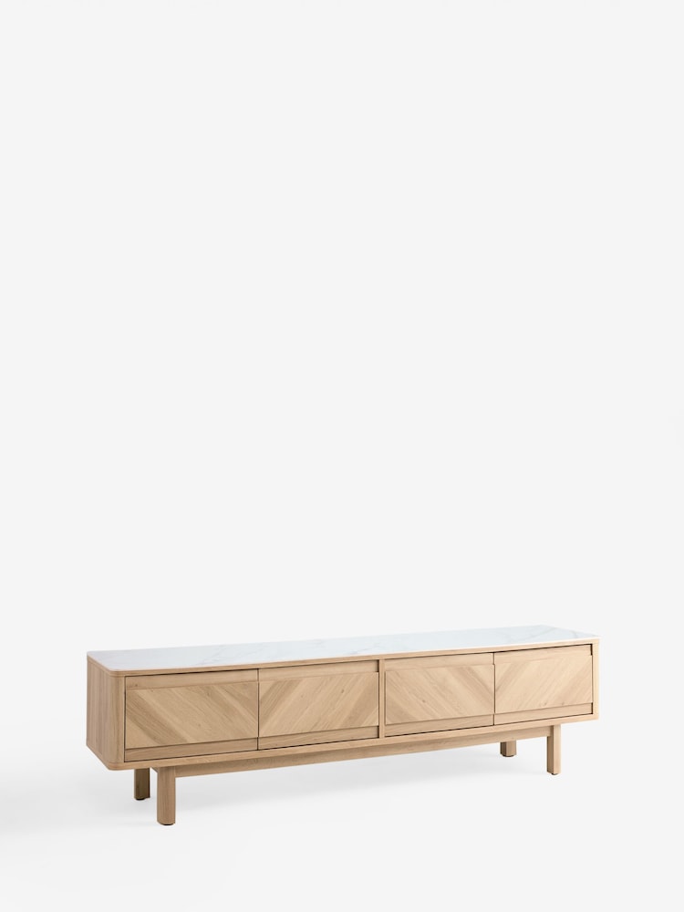 Light Natural Hayford Oak Effect Ceramic Top TV Unit - Image 10 of 10 Light Natural Hayford Oak Effect Ceramic Top TV Unit - Image 10 of 10
