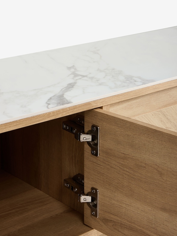 Light Natural Hayford Oak Effect Ceramic Top TV Unit - Image 11 of 11 Light Natural Hayford Oak Effect Ceramic Top TV Unit - Image 11 of 11