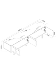 Light Natural Hayford Oak Effect Ceramic Top TV Unit - Image 3 of 11