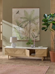 Light Natural Hayford Oak Effect Ceramic Top TV Unit - Image 5 of 11