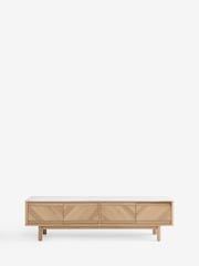 Light Natural Hayford Oak Effect Ceramic Top TV Unit - Image 8 of 11
