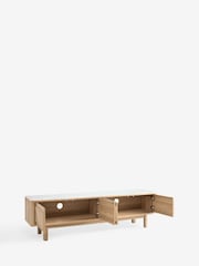Light Natural Hayford Oak Effect Ceramic Top TV Unit - Image 9 of 11