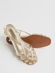 River Island Metalic Strappy Ballerinas - صورة 4 من 4