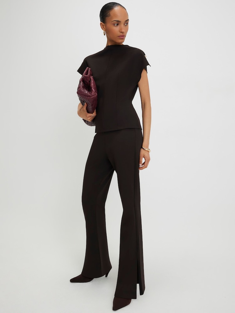 River Island Brown Interlock Trousers - Image 2 of 4