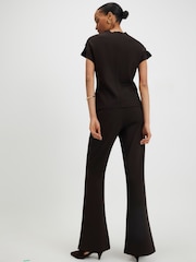 River Island Brown Interlock Trousers - Image 3 of 4