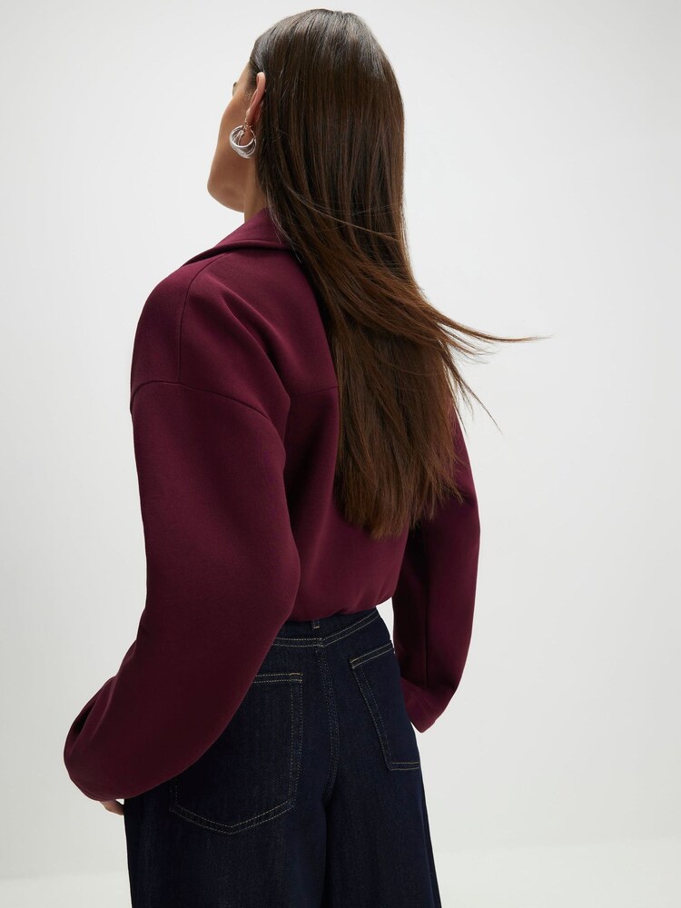 River Island Red Long Sleeve Lace Up Sweat Top - Image 4 of 4