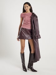 Haut River Island en suédine drapée - Image 3 de 4