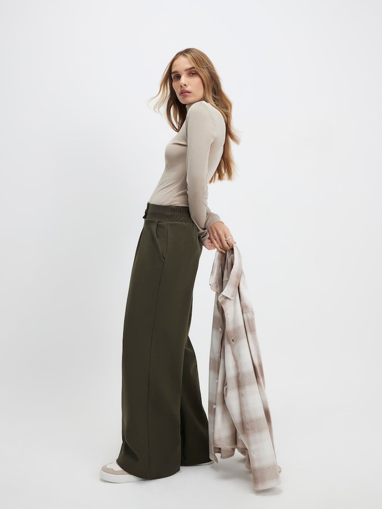 River Island Green Tailored Interlock Trousers - Image 2 of 4