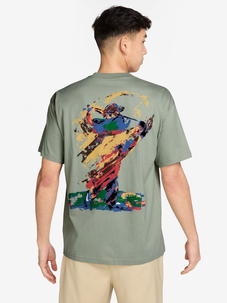 Nike Green Golf Back Graphic T-Shirt - Image 2 of 3 Nike Green Golf Back Graphic T-Shirt - Image 2 of 3