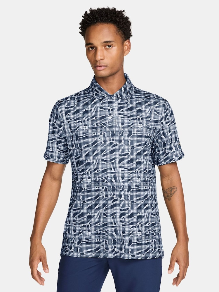 Nike Blue Par Dri-FIT Golf Polo Shirt - Image 1 of 3