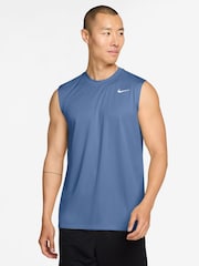 Nike Indigo Storm Blue Dri-FIT Sleeveless Training Tank Top - Image 1 of 5