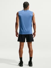 Nike Indigo Storm Blue Dri-FIT Sleeveless Training Tank Top - Image 3 of 5