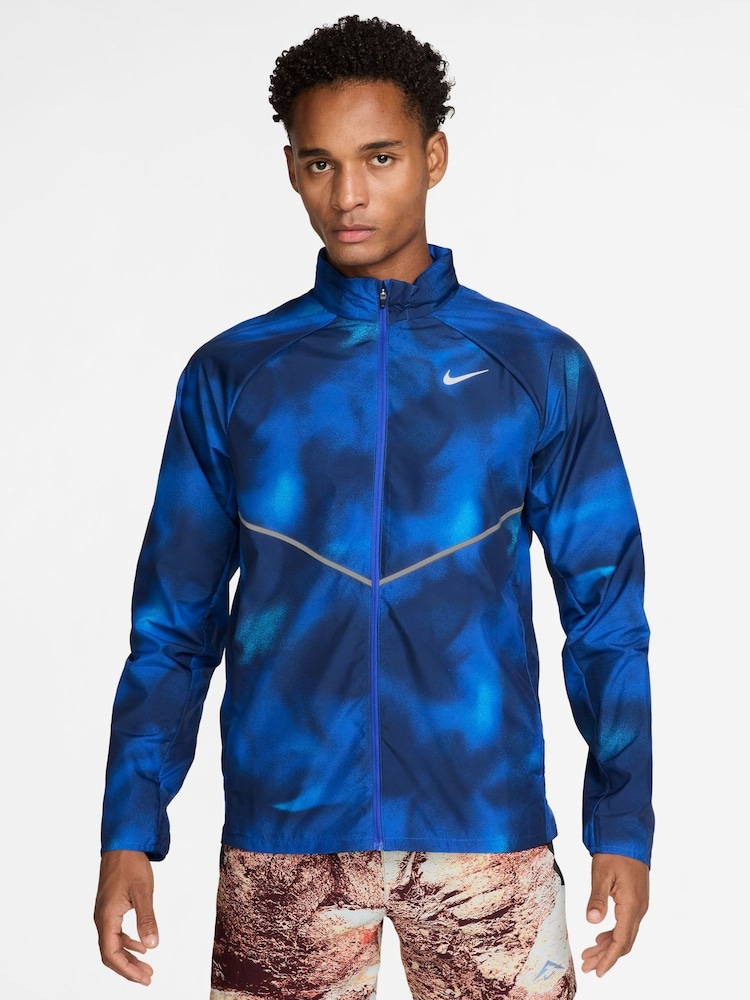 Nike Midnight Navy Miler UV Repel Running Jacket - Image 1 of 3 Nike Midnight Navy Miler UV Repel Running Jacket - Image 1 of 3
