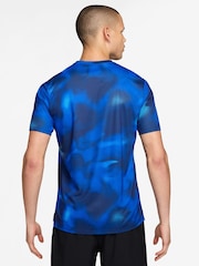 Nike Midnight Navy Dri-FIT Miler Printed Running T-Shirt - Image 2 of 3