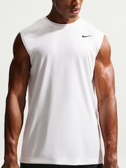 Nike White Dri-FIT Sleeveless Training Tank Top - Image 4 of 5