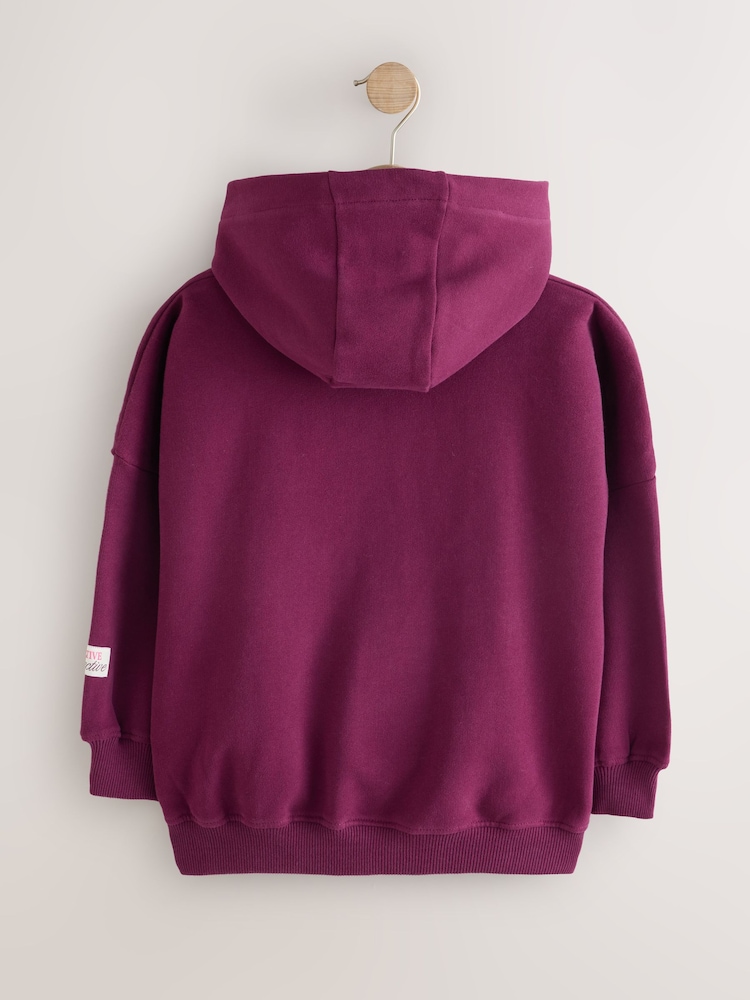 Berry Red Hoodie (3-16yrs) - Image 2 of 4 Berry Red Hoodie (3-16yrs) - Image 2 of 4