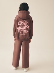 Chocolate Brown Cosmic Hoodie (3-16yrs) - Image 2 of 8