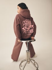 Chocolate Brown Cosmic Hoodie (3-16yrs) - Image 4 of 8