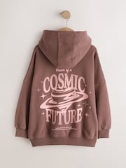 Chocolate Brown Cosmic Hoodie (3-16yrs) - Image 6 of 8