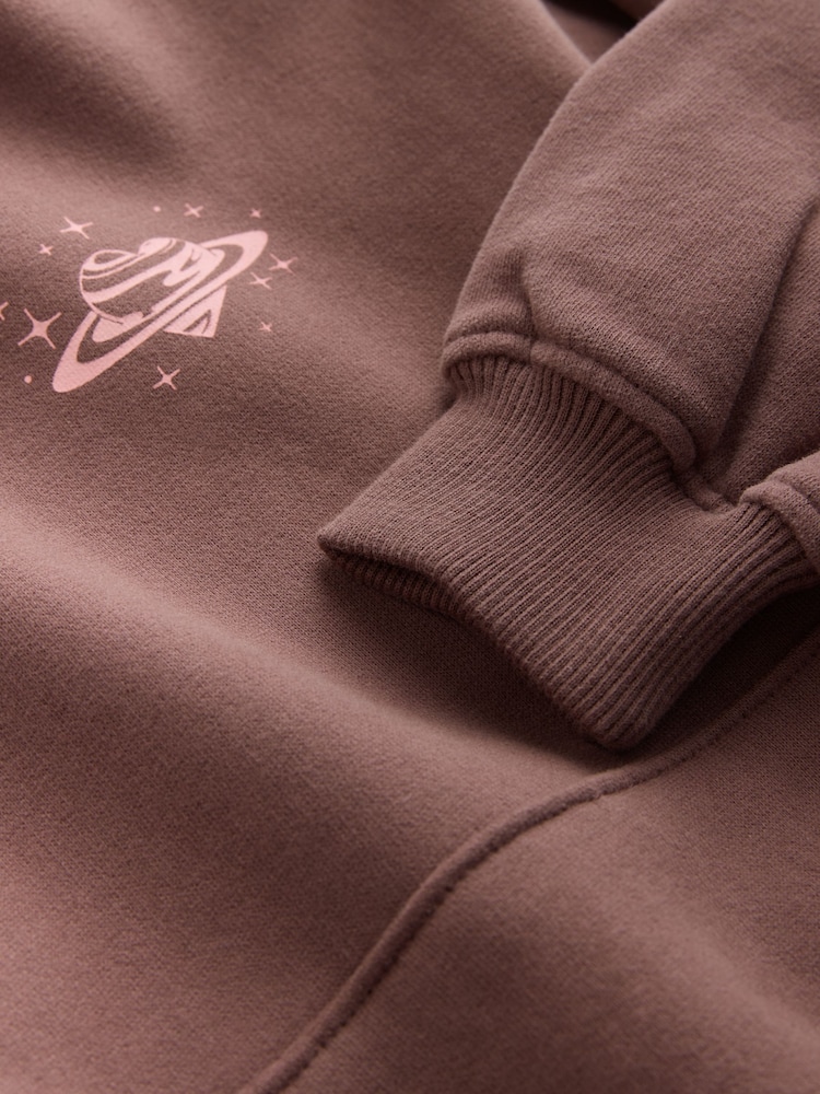 Chocolate Brown Cosmic Hoodie (3-16yrs) - Image 8 of 8 Chocolate Brown Cosmic Hoodie (3-16yrs) - Image 8 of 8