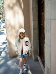 Cream Varsity Embroidered Jacket (3-16yrs) - Image 3 of 6