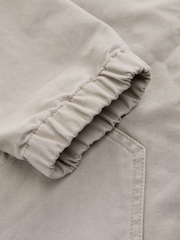 Stone Canvas Hooded Zip Through Jacket - Image 10 of 11