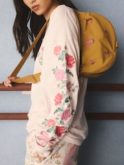 Cath Kidston Tan Brown Embroidered Sling Bag - Image 3 of 10