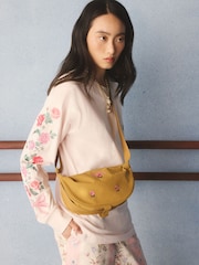 Cath Kidston Tan Brown Embroidered Sling Bag - Image 6 of 10