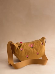 Cath Kidston Tan Brown Embroidered Sling Bag - Image 8 of 10