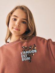Animal Print Sweatshirt and Flare Leggings Set (3-16yrs) - Image 4 of 5