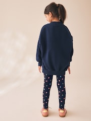 Navy Multi Heart - Conjunto de sudadera y leggings (3-16 años) - Imagen 2 de 9