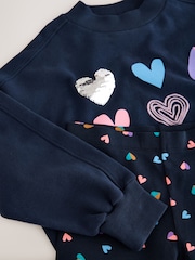 Navy Multi Heart - Conjunto de sudadera y leggings (3-16 años) - Imagen 8 de 9