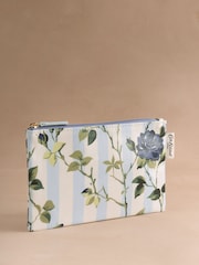 Cath Kidston Blue Floral Stripe Coin Purse - Image 1 of 3