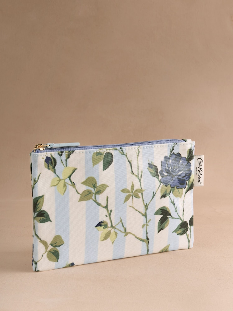Cath Kidston Blue Floral Stripe Coin Purse - Image 1 of 3