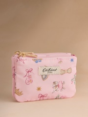 Cath Kidston Pink Ballet Print Double Zip Purse - Image 1 of 3