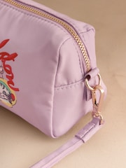 Cath Kidston Lilac Purple Cat Print Camden Pouch - Image 2 of 3